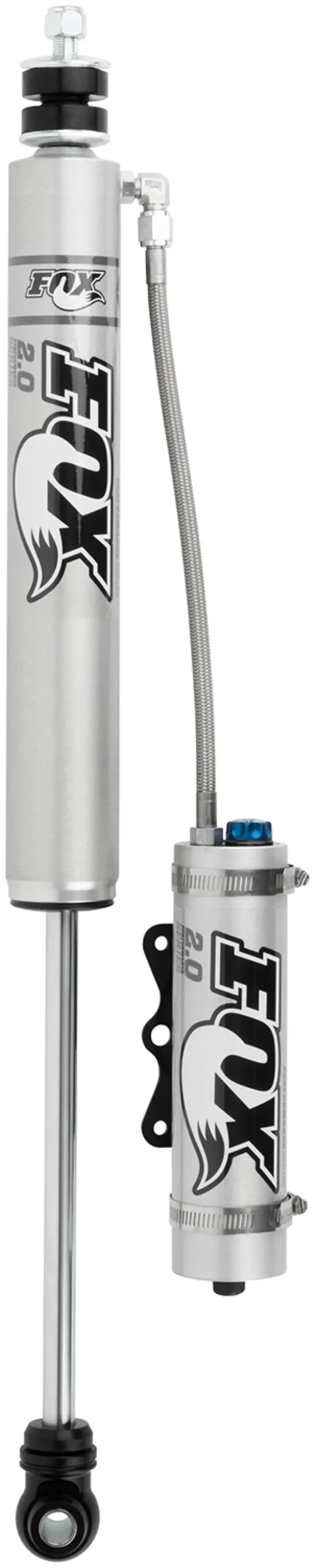 2005-2017 F-250/F-350 Fox 2.0 Performance Series 10.1In Smooth Body Remote Reservoir Front Shock Cd Adjuster (Aluminum) - 4-5In Lift 1