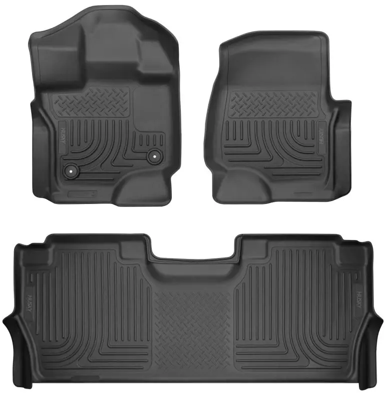 2021-2025 F-150 Husky X-Act Contour Front & Rear Floor Liners - Black 1