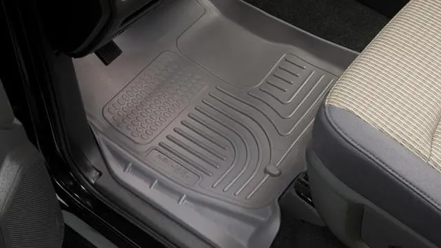2012.5 F-250/F-350 Super Duty Crew Cab Husky Weatherbeater Front & Rear Floor Liners - Black 1