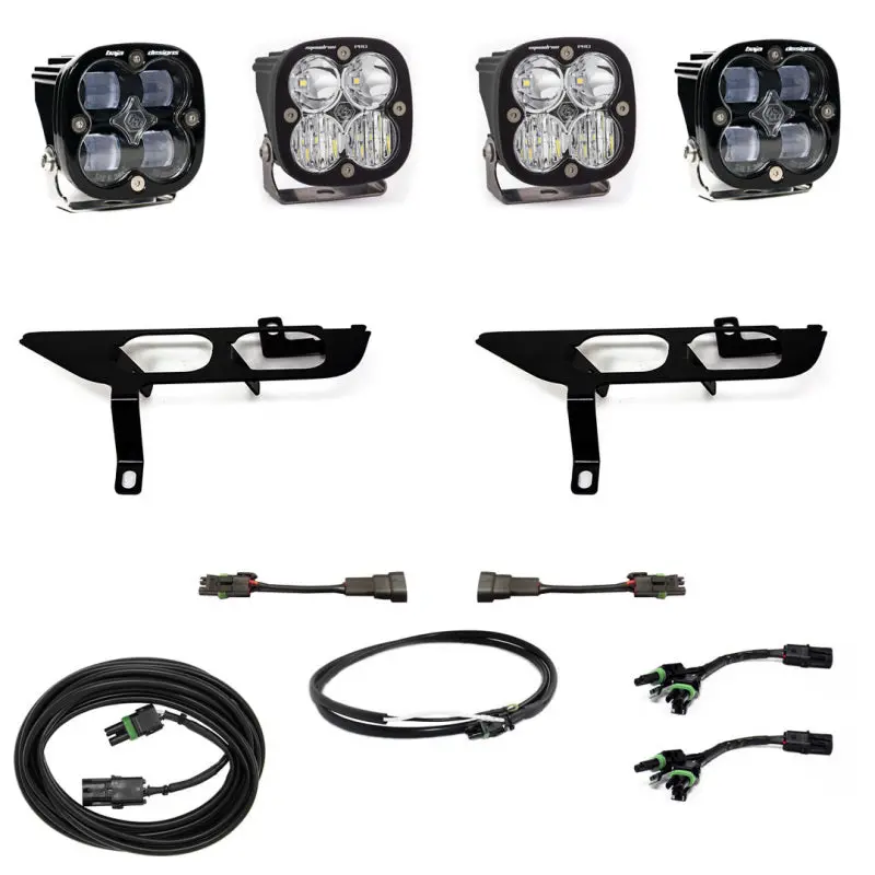2021-2023 F-150 Baja Designs Fog Pocket Kit Sae Clear Squadron Sport Dc W/Upfitter 1