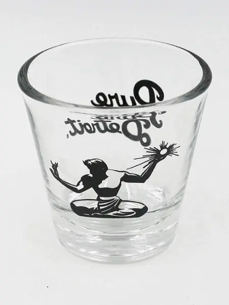 Pure Detroit 1.5 Oz Shot Glass / Black 1