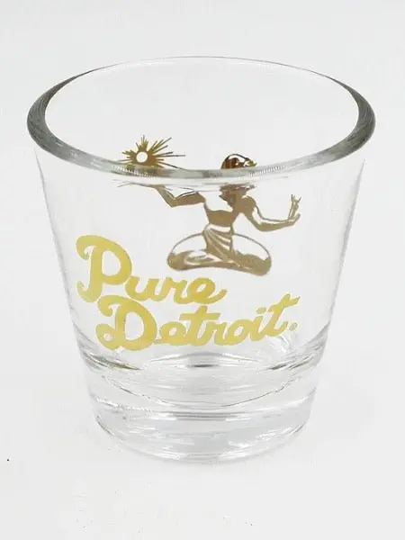Pure Detroit 1.5 Oz Shot Glass / Gold 1