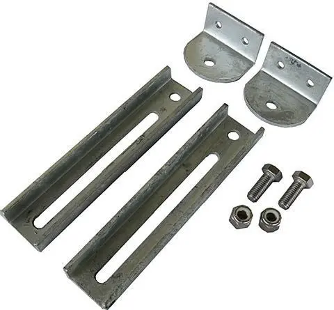 Boat Trailer Bunk Bracket Kit, 12" Slotted/Galvanized 1
