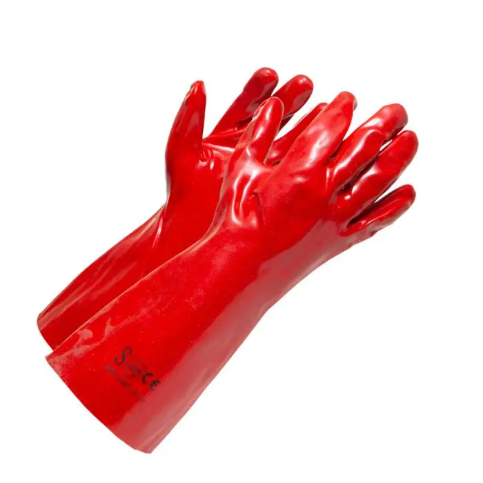 P.V.C Gloves Red Long 1