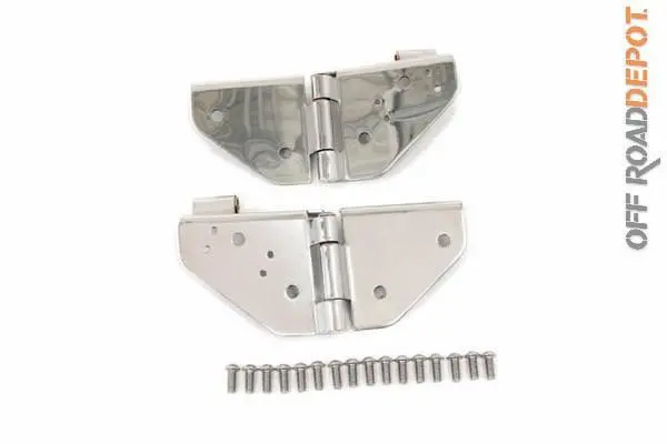 Rug 7403 - Bisagras Cromadas En Parabrisas Jeep Yj 87-95 1