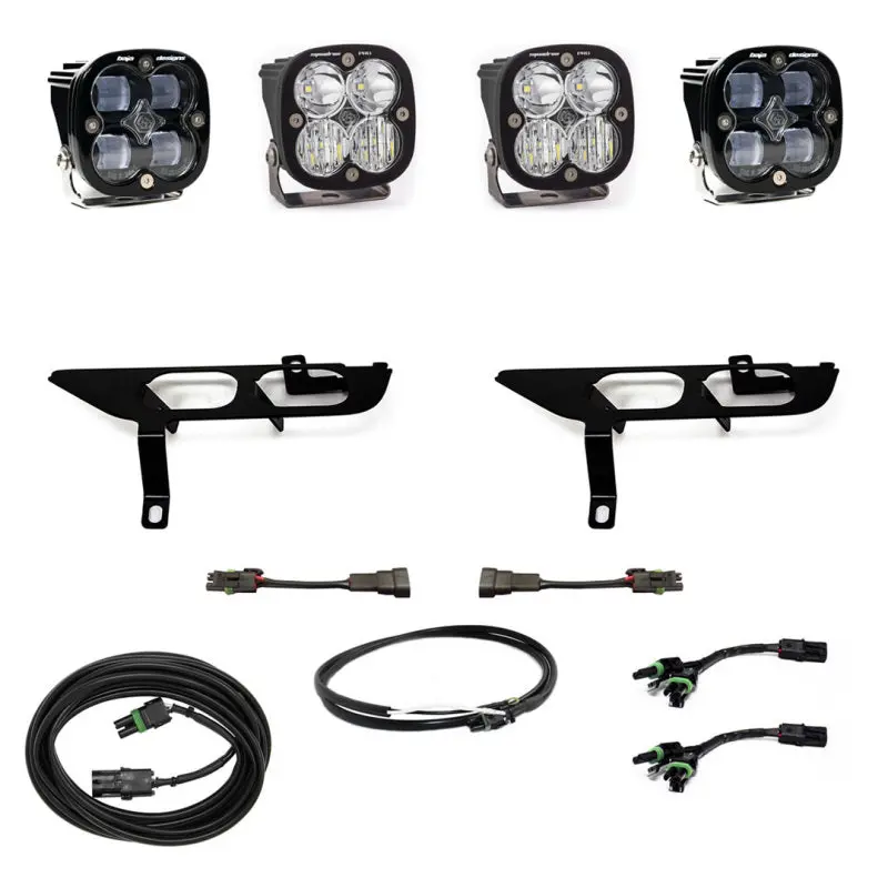 2021-2023 F-150 Baja Designs Fog Pocket Kit Sae Clear Squadron Pro Dc W/Upfitter 1