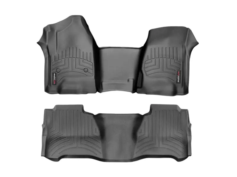 2019+ Silverado 1500 Crew Cab Front And Rear Floorliner - Black 1