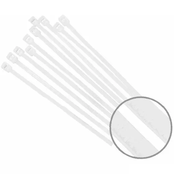 White Cable Tie 4.8X150mm (100Pcs) 1