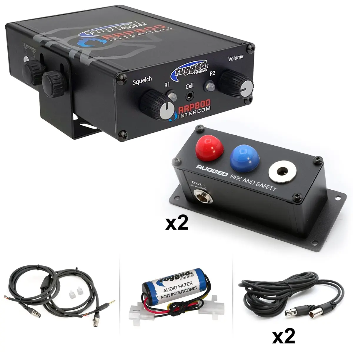 Fire And Safety 2-Person Dual Radio Intercom Kit 1