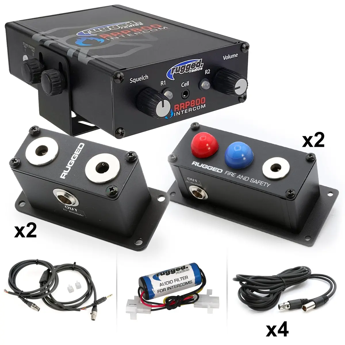 Fire And Safety 6-Person Dual Radio Intercom Kit 1