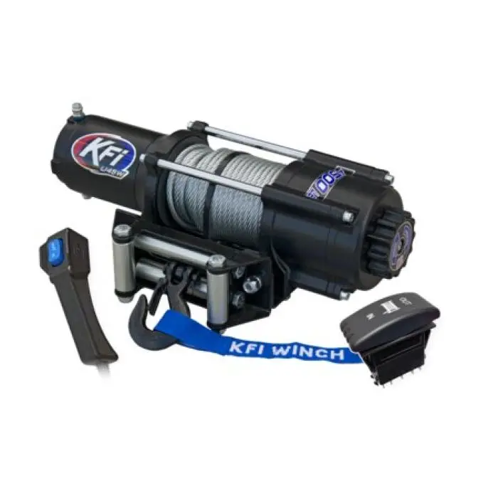 Kfi U45w-R2 4,500 Lb Utv Winch (Wide Drum) — Steel Cable 1