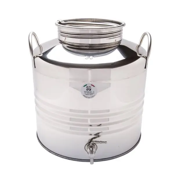 30Lt Stainless Steel Container With Spigot 1/2" 1