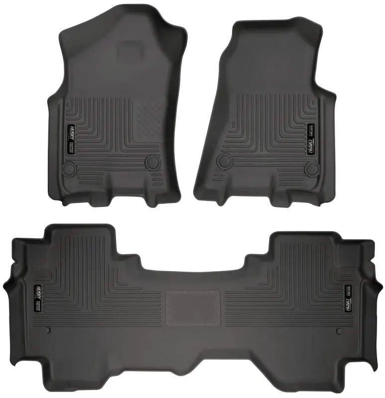 2019-2026 Ram 1500 Quad Cab Husky Weatherbeater Front & Rear Floor Liners - Black 1