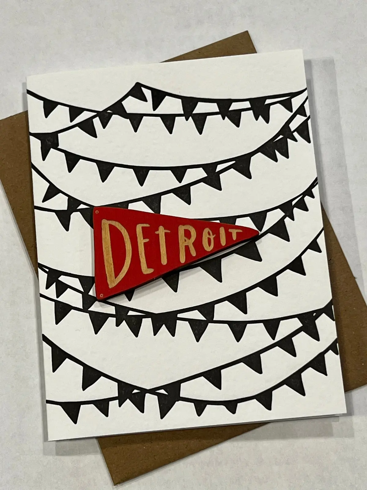 Detroit Magnet With Card - Red 1