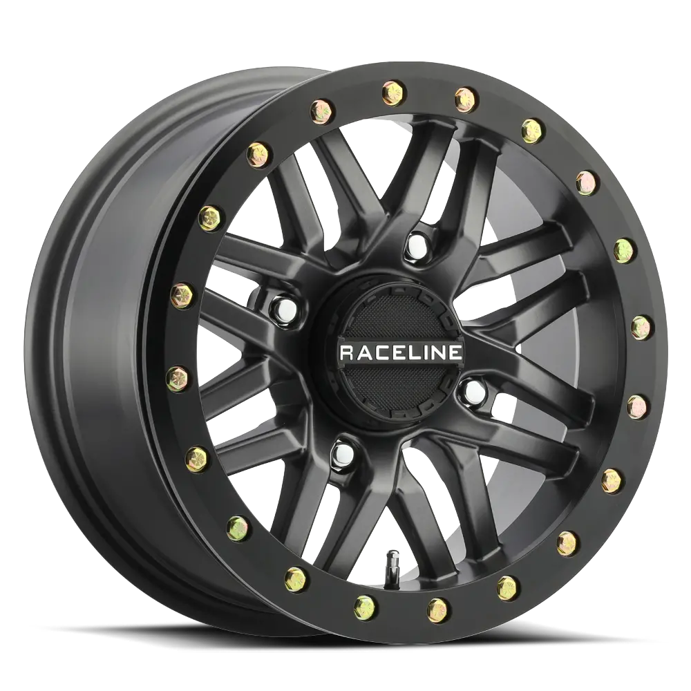 Raceline Ryno Beadlock 14X7 4X137 (5+2) Gun Metal W/ Black Ring 1