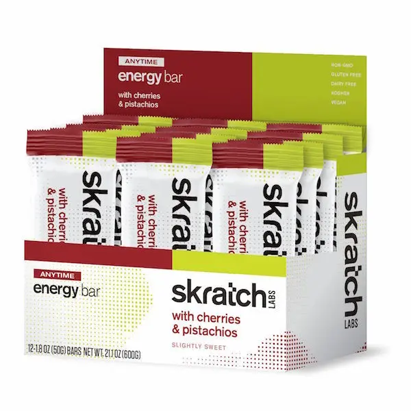 Skratch Labs Anytime Energy Bar Cherry/Pistachiobox Of 12 1