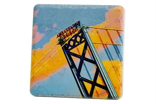 Ambassador Bridge Porcelain Tile Coaster 1