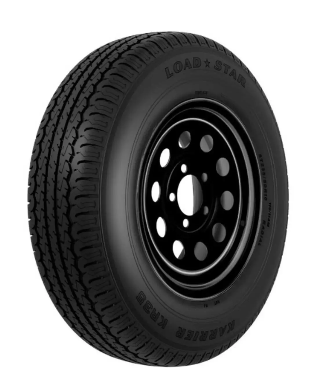 Kenda Kr35 St205/75R15 6-Ply Trailer Tire On 15X5 5-4.5 Black Modular Wheel 1