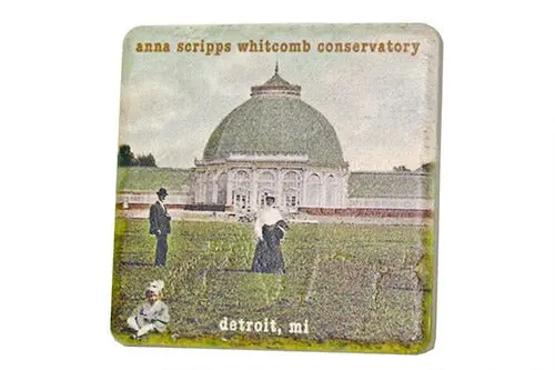Vintage Anna Scripps Whitcomb Conservatory Porcelain Tile Coaster 1