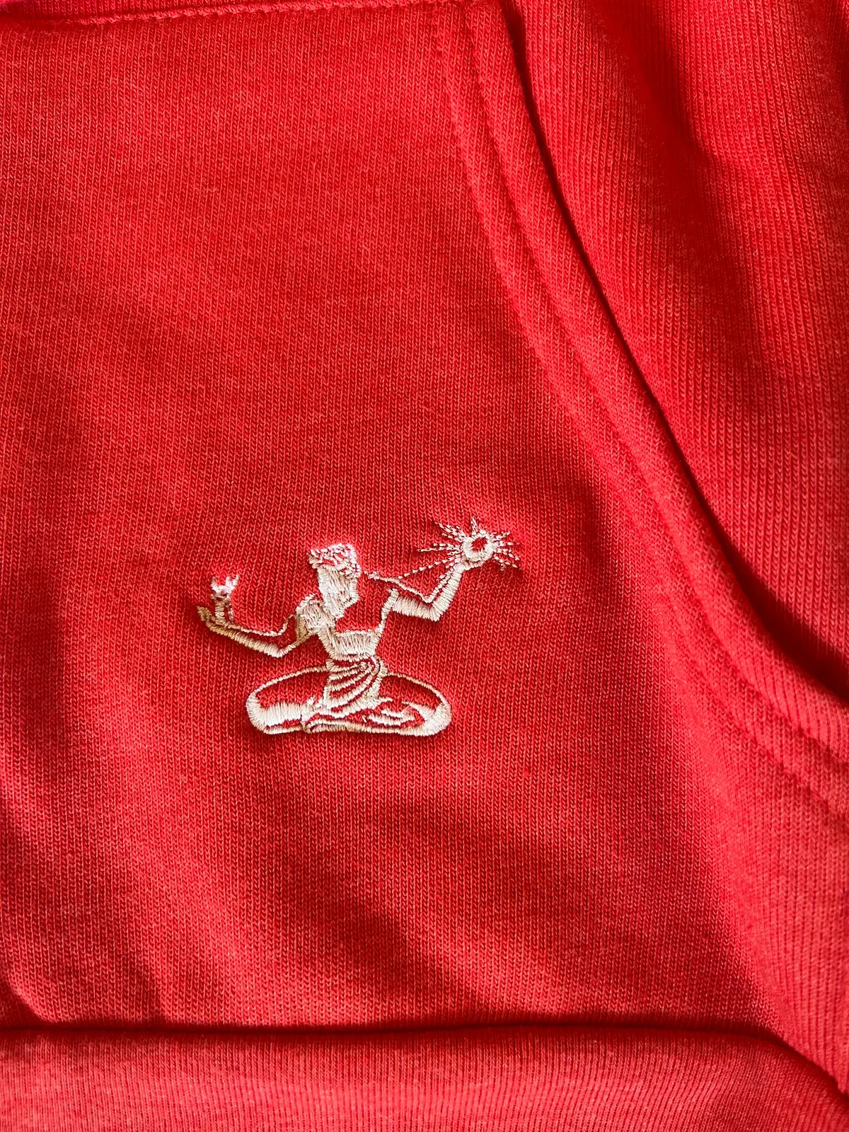 Detroit Classic Tri-Blend Zip / White + Bright Red / Unisex 2