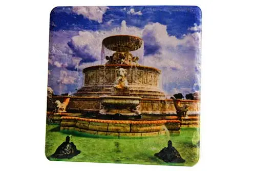 Belle Isle James Scott Memorial Fountain Porcelain Tile Coaster 1