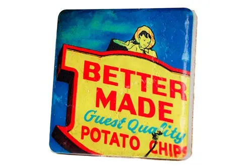 Better Made Factory Sign Porcelain Tile Coaster 1