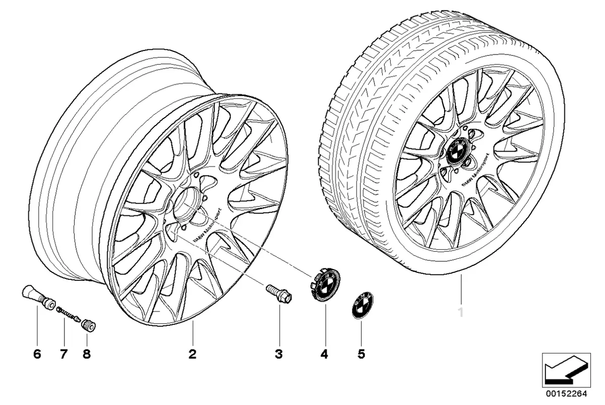 Genuine 18" Bmw Motorsport Style 216 Bbs 8X18 / 8.5X18 5X120 - Set 2