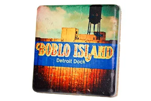 Bob-Lo Island Detroit Porcelain Tile Coaster 1