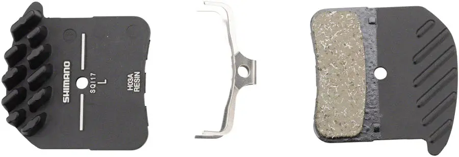 Shimano H03a Resin Disc Brake Pads And Spring With Fins 1