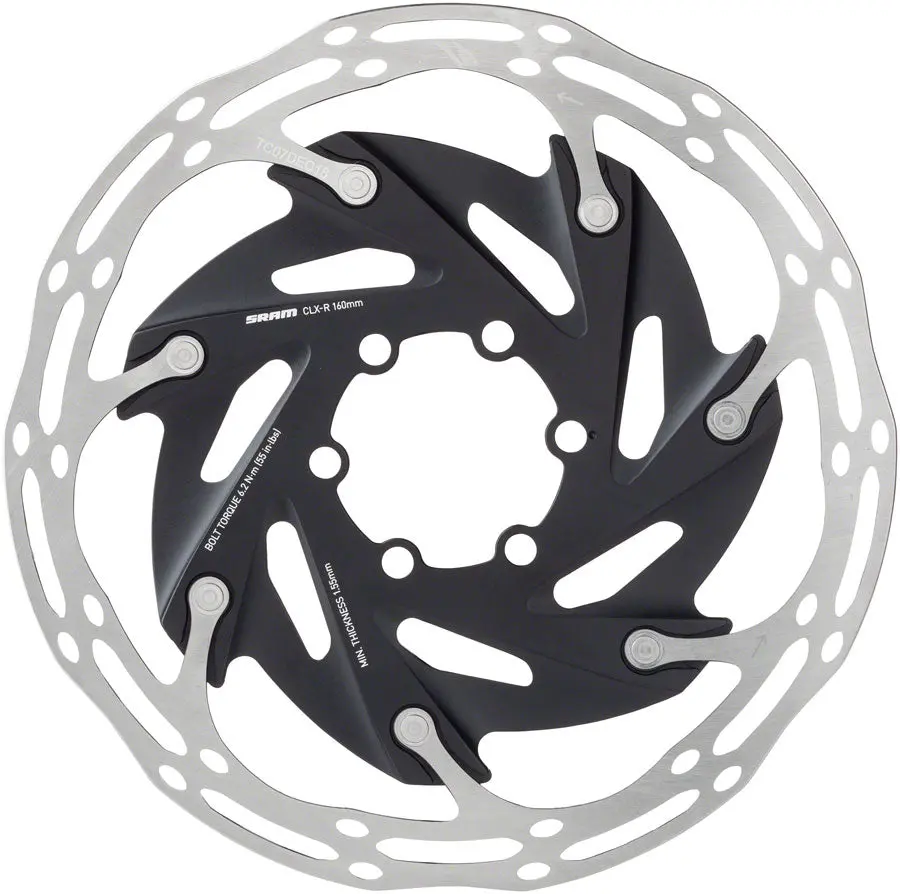 Sram Centerline Xr Disc Brake Rotor, 6-Bolt, Silver/Black 1