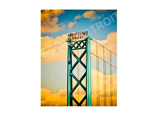 Ambassador Bridge Clouds Vertical Luster Or Canvas Print $35 - $430 1