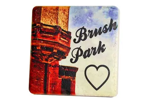 Brush Park Porcelain Tile Coaster 1