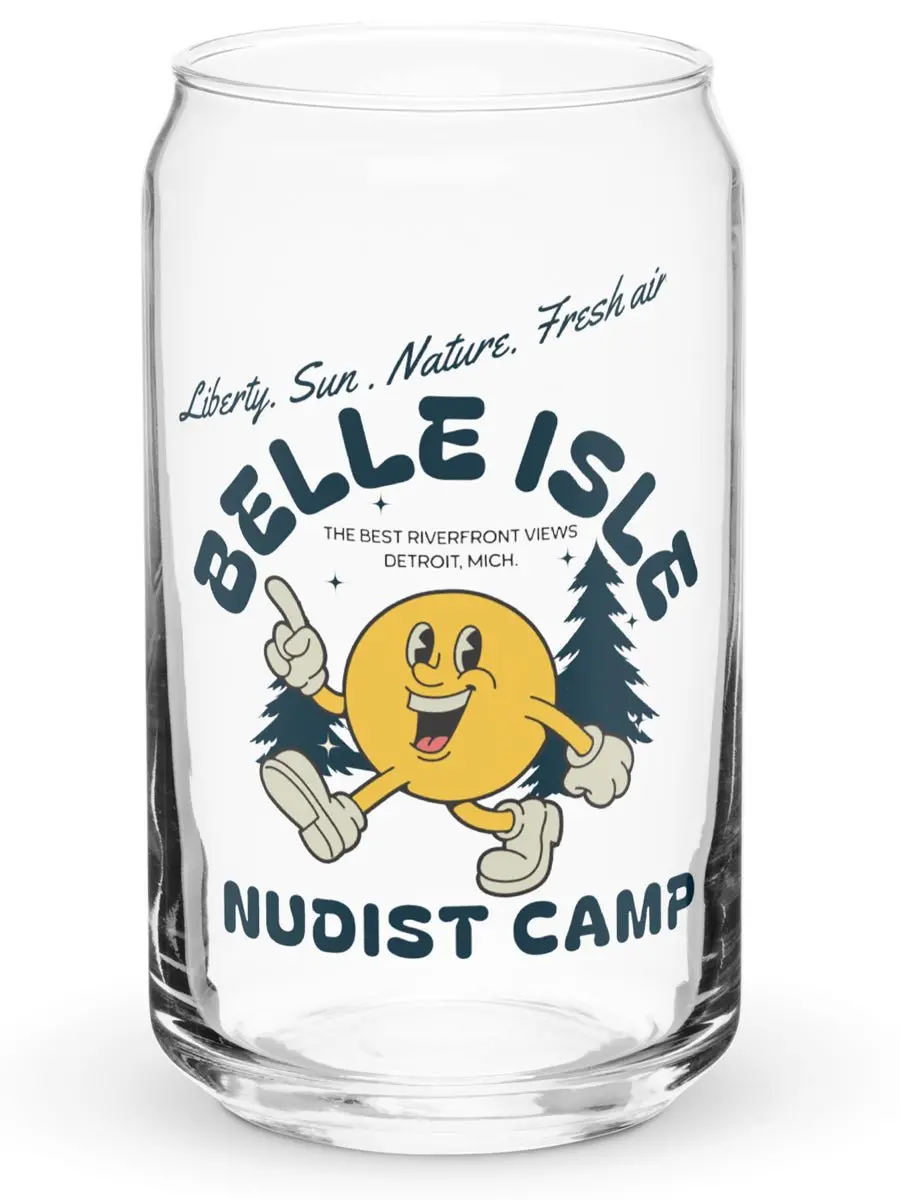 Belle Isle Nudist Camp Can-Shaped Glass - 16 Oz 1