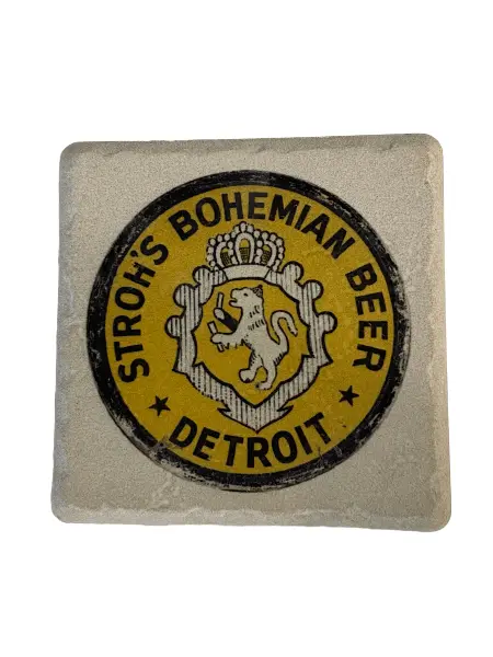 Stroh's Bohemian Pilsner Porcelain Tile Coaster 1