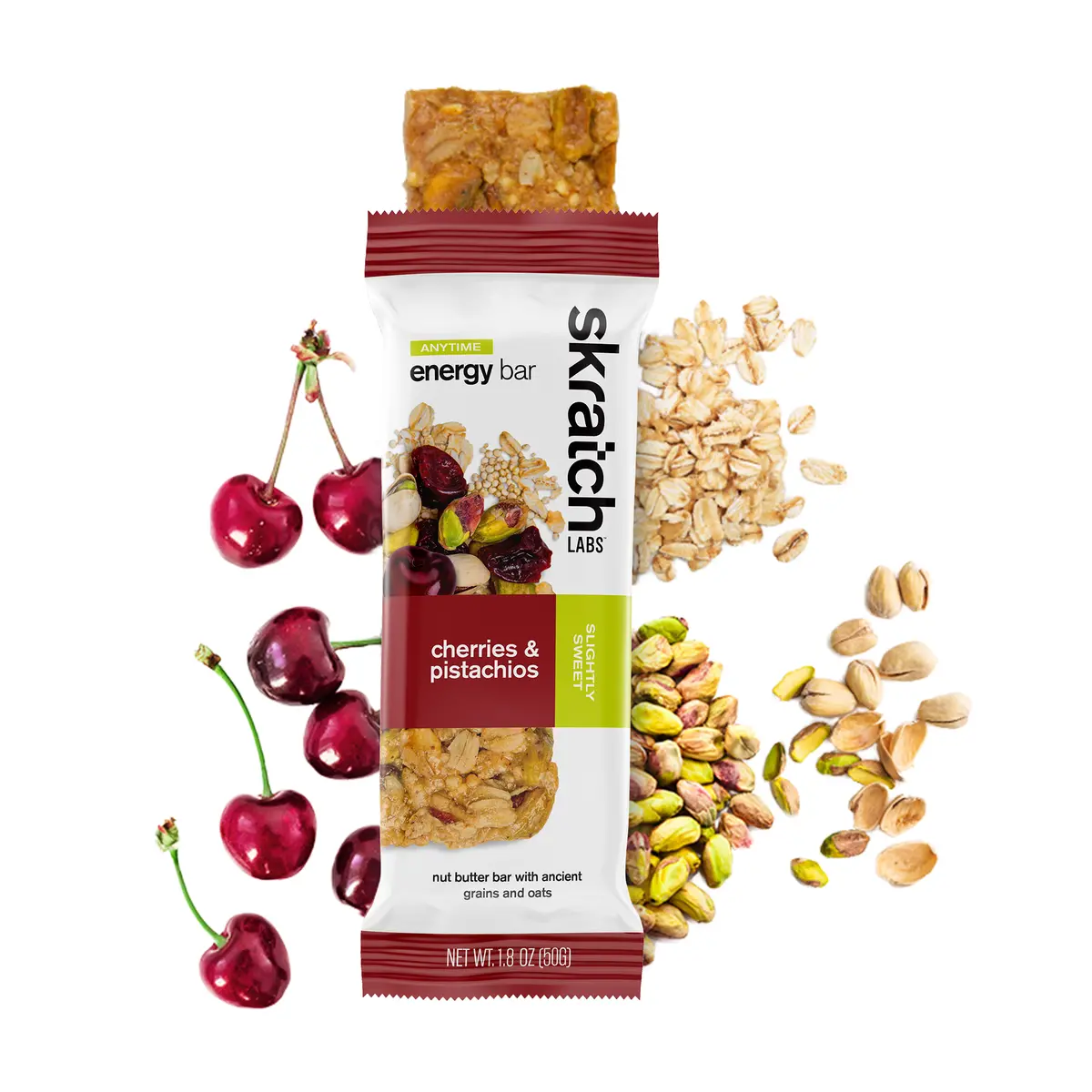 Skratch Labs Cherries And Pistachios Energy Bar 1