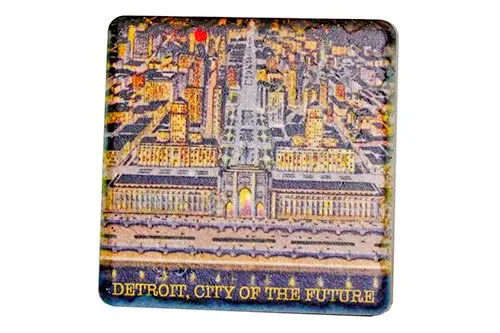 Vintage Detroit, City Of The Future Tile Coaster 1