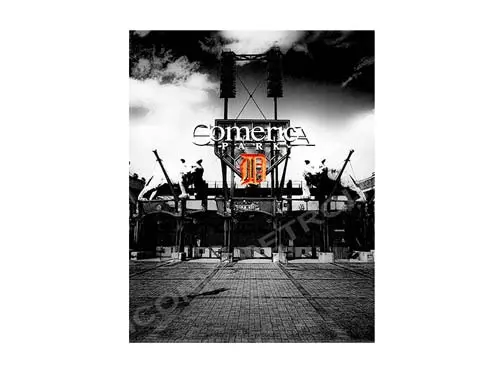Comerica Park Black And White Luster Or Canvas Print $35 - $430 1