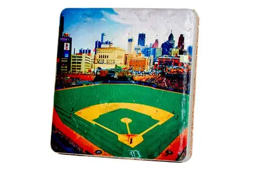 Comerica Park Field Porcelain Tile Coaster 1