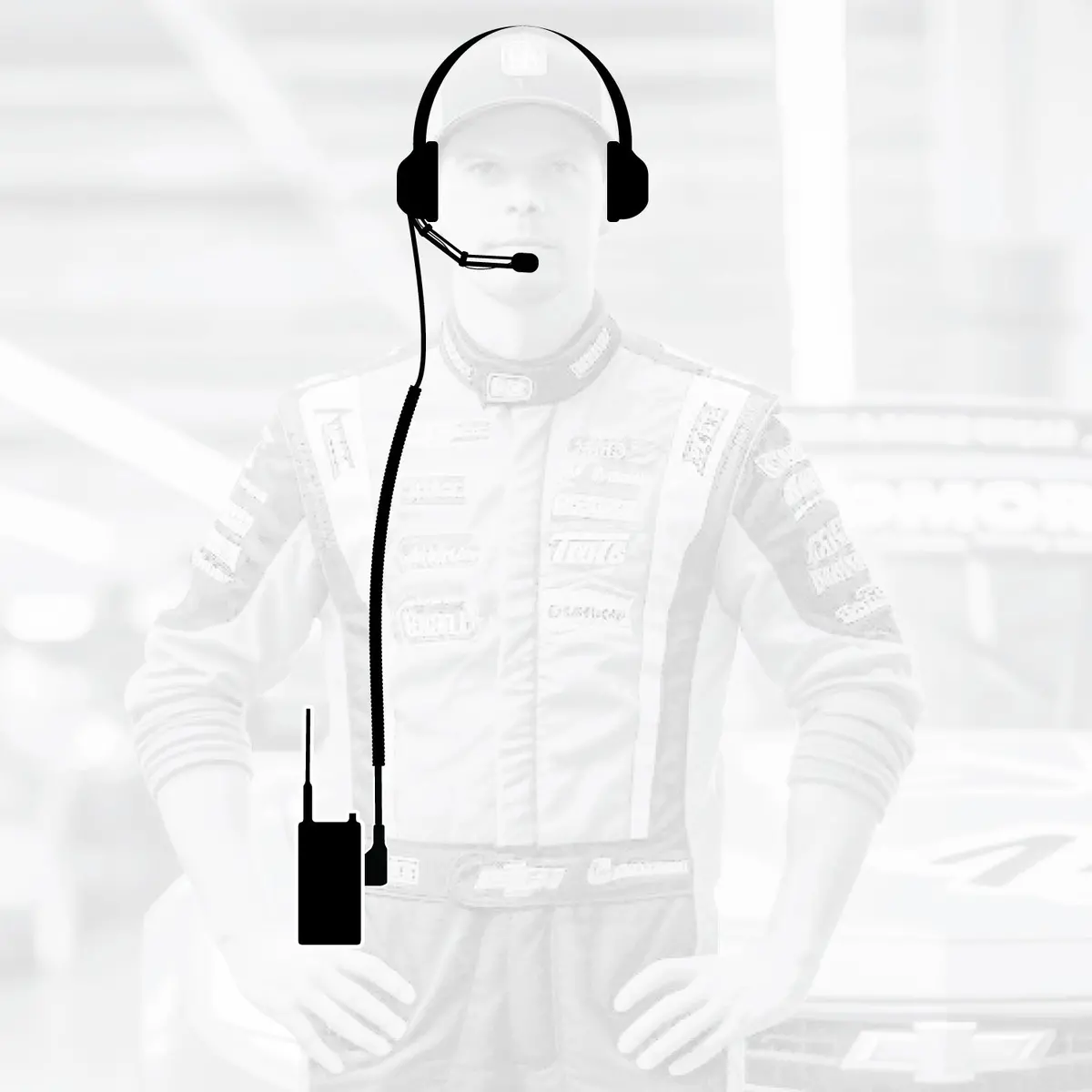 Crew Chief - H42 Spotter Headset And Rugged Handheld Radio Package 1