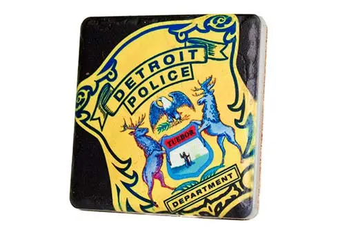 Detroit Police Department Porcelain Tile Coaster 1
