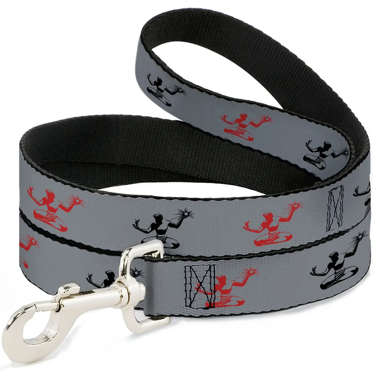 Spirit Of Detroit Dog Leash -  Silver  / Red / Black 1