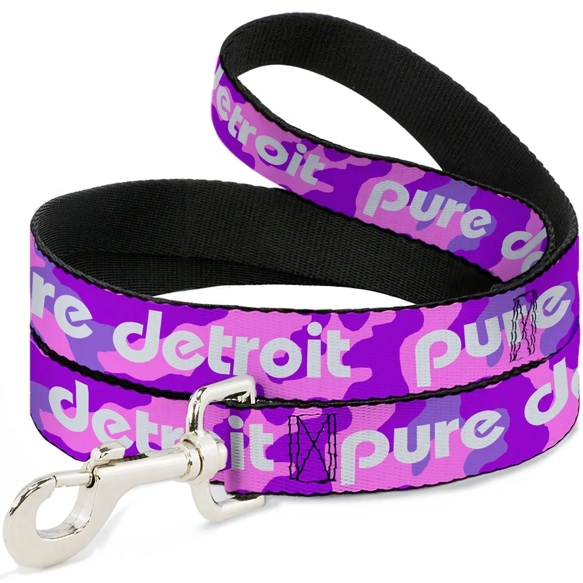 Pure Detroit Dog Leash - Camo Pink / Purple / White 1