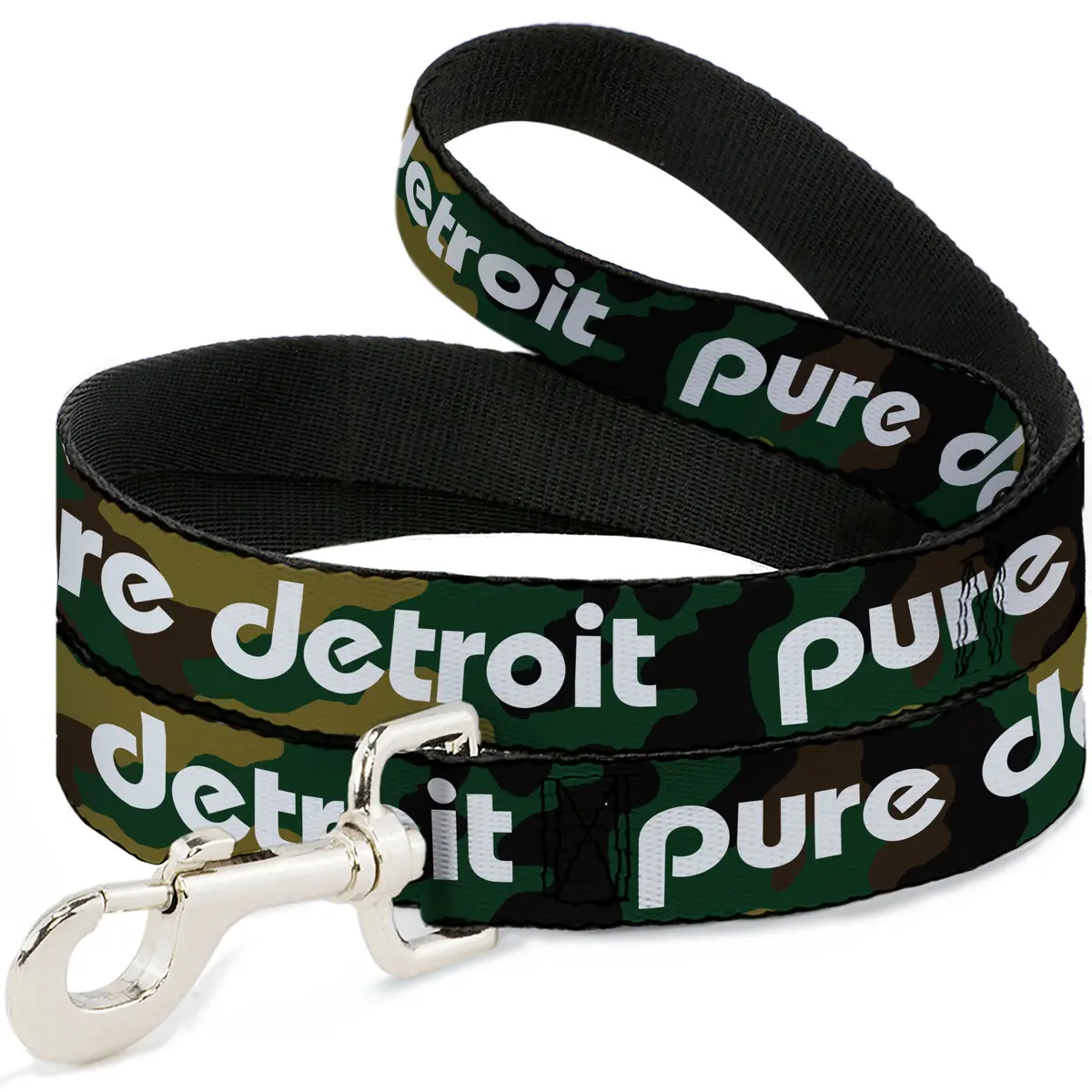 Pure Detroit Dog Leash - Camo Olive / White 1