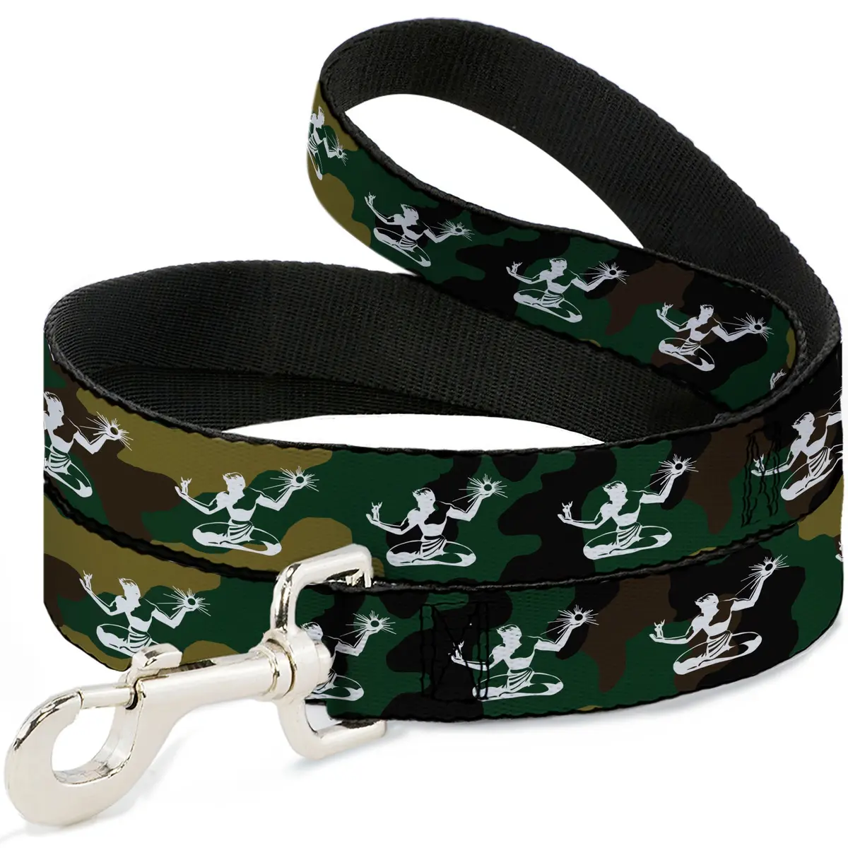 Spirit Of Detroit Dog Leash - Camo Olive / White 1