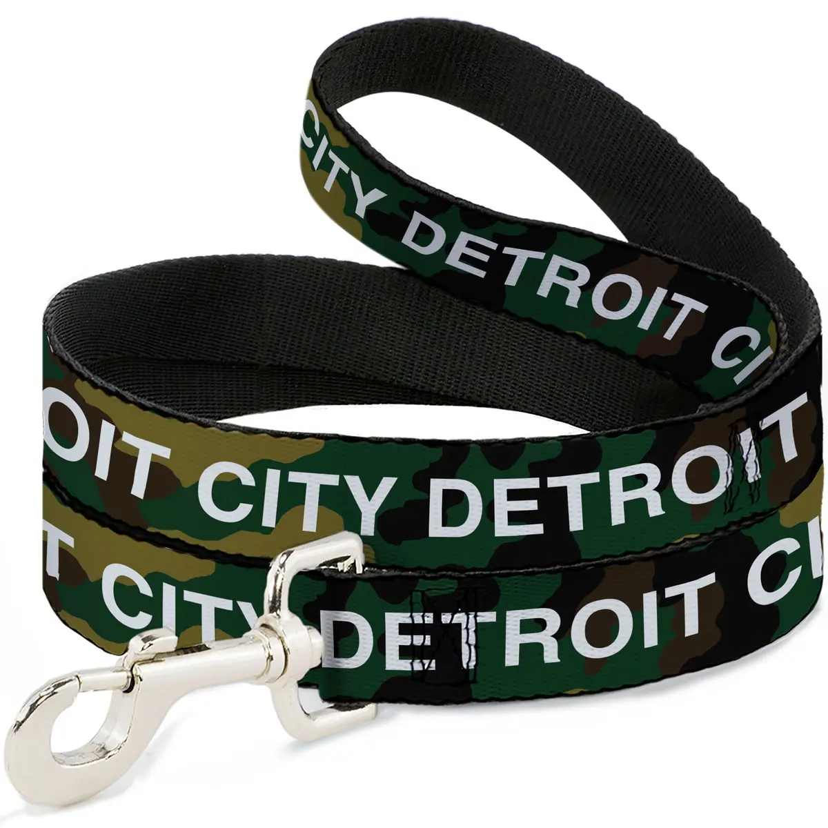Detroit City Dog Leash - Camo Olive / White 1