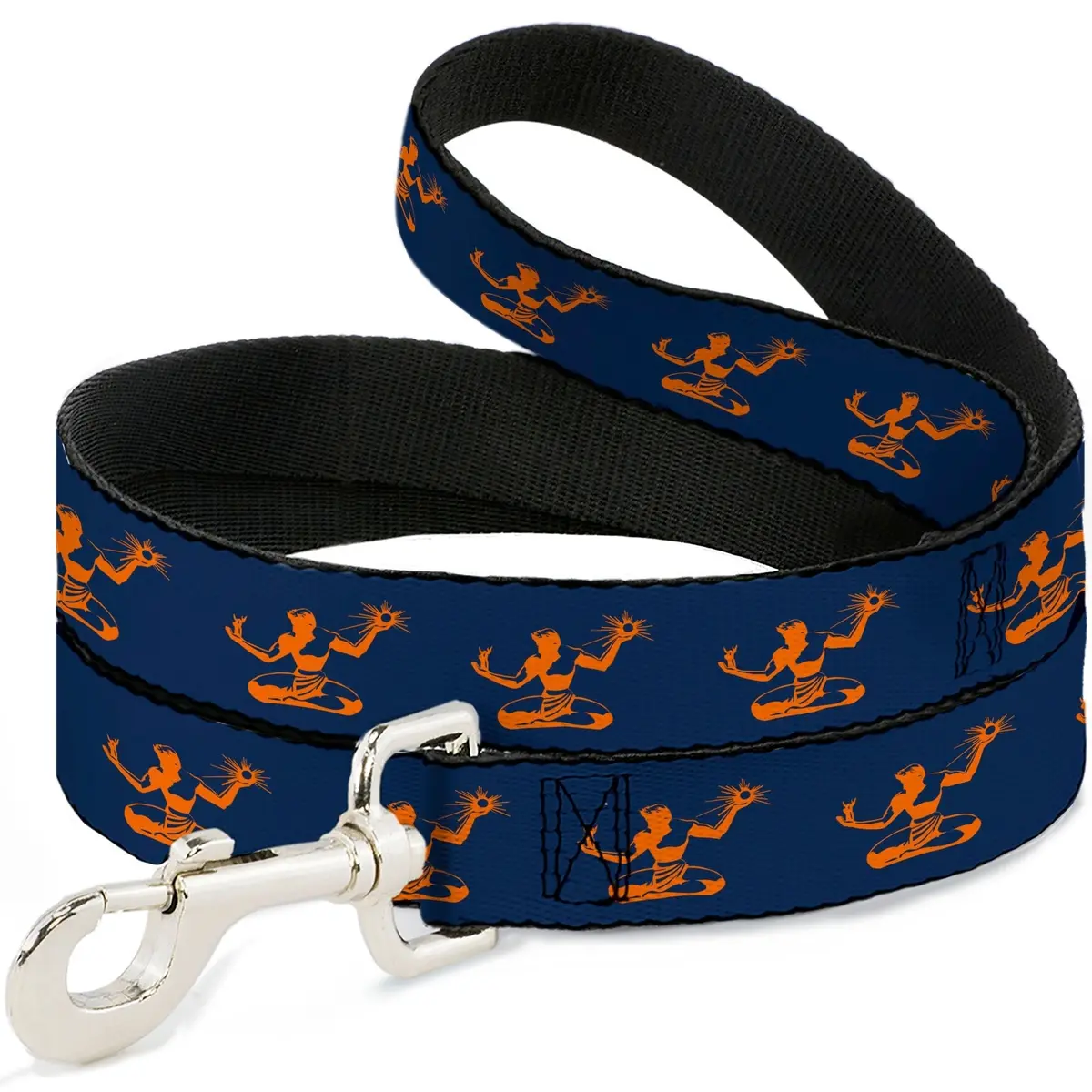 Spirit Of Detroit Dog Leash -  Navy / Bright Orange 1