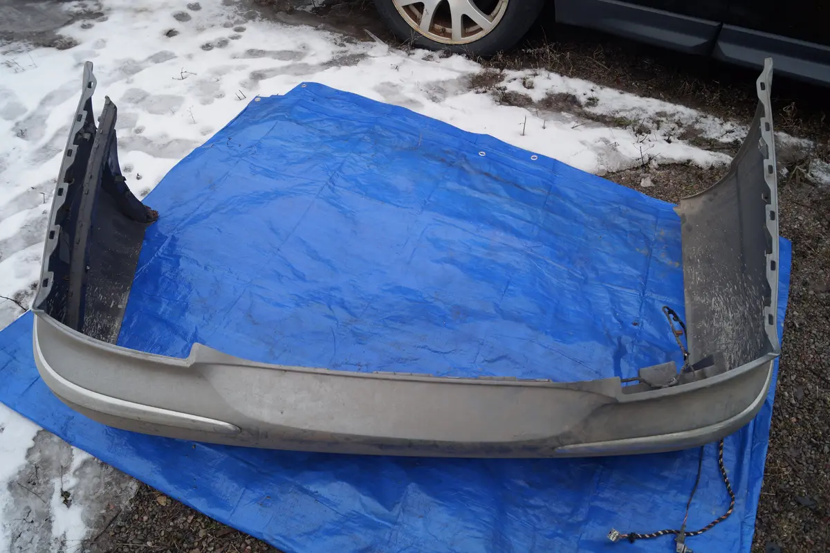 Used Jaguar Rear Bumper W/ Park Sensor Part #Xr87635xxx. Fits Jaguar S Type 2000-2004 1