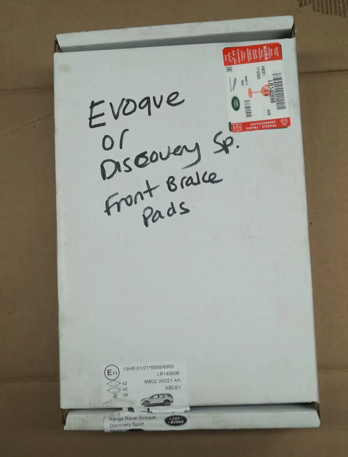 New R/R Evoque And Discovery Sport Disc Brake Pad Set | Part # Lr140696 1