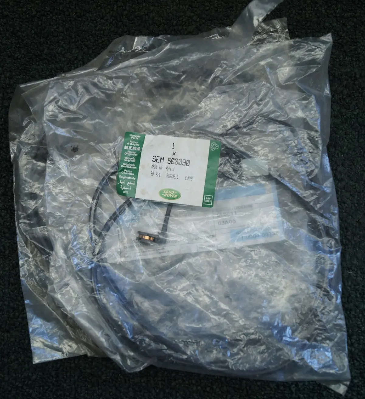 Range Rover Sport Brake Pad Wear Sensor | Part# - Sem500090 1