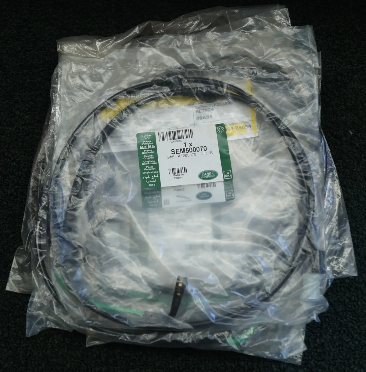 Land Rover Lr3 & Lr4 Brake Pad Wear Sensor | Part # - Sem500070 1